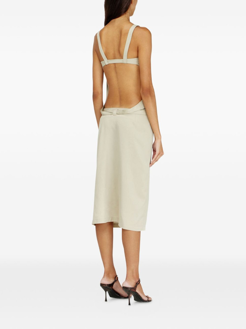 D-Sana square-neck tie-strap midi dress 3