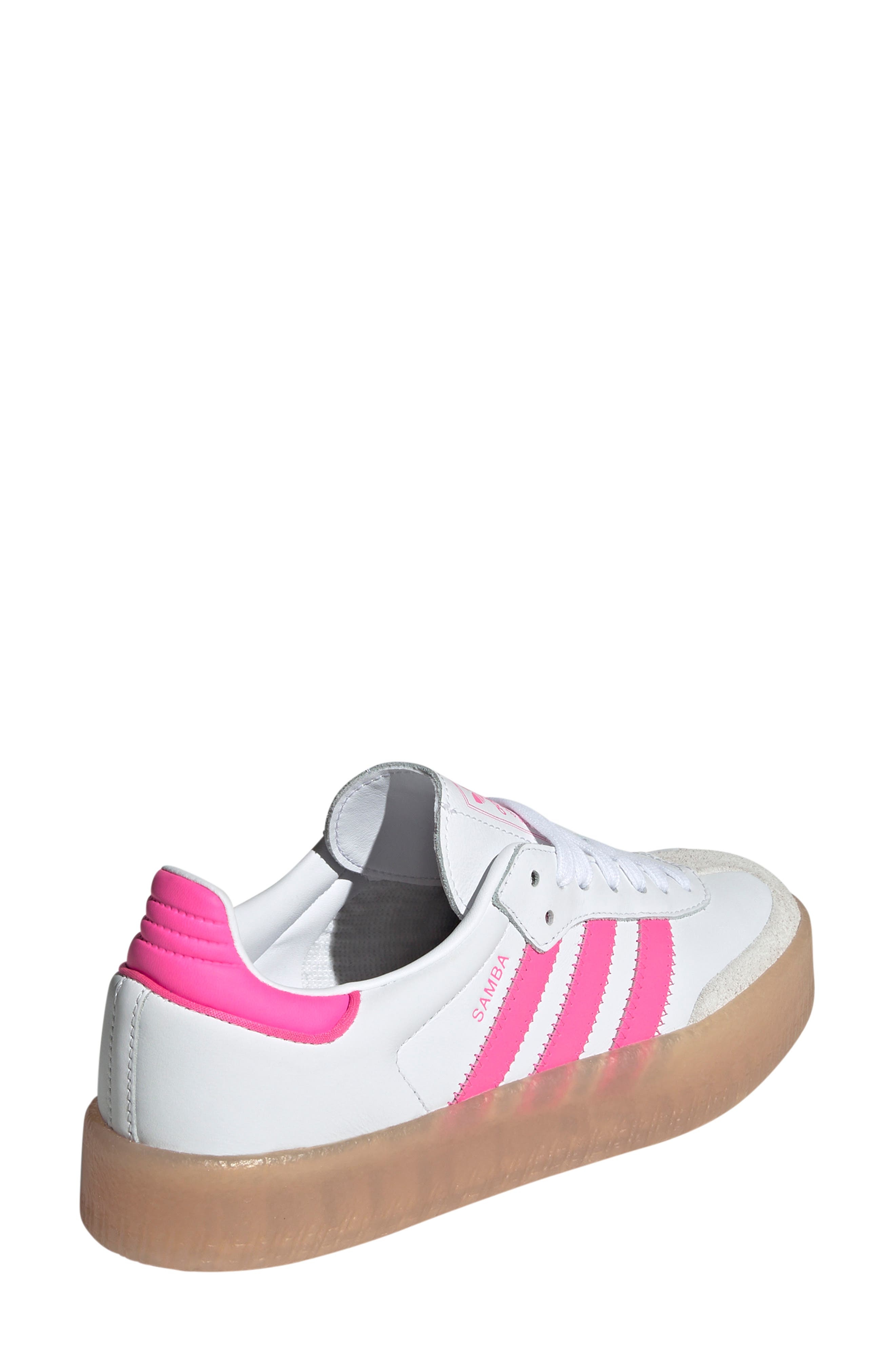 adidas Sambae Sneaker in White/Off White/Lucid Pink at Nordstrom - 2