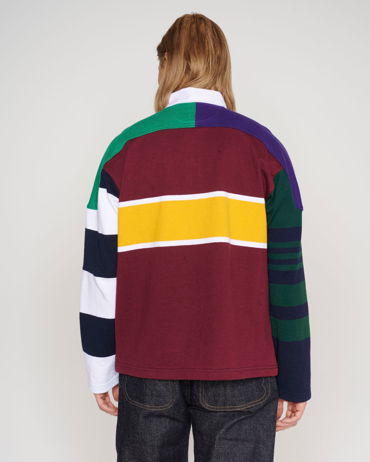 Long Sleeve Rugby Shirt - Black Multi - 6