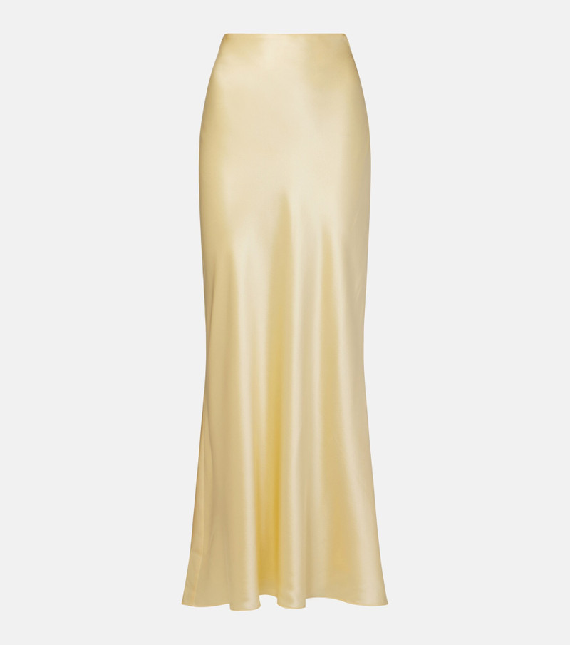 Silk satin maxi skirt 1