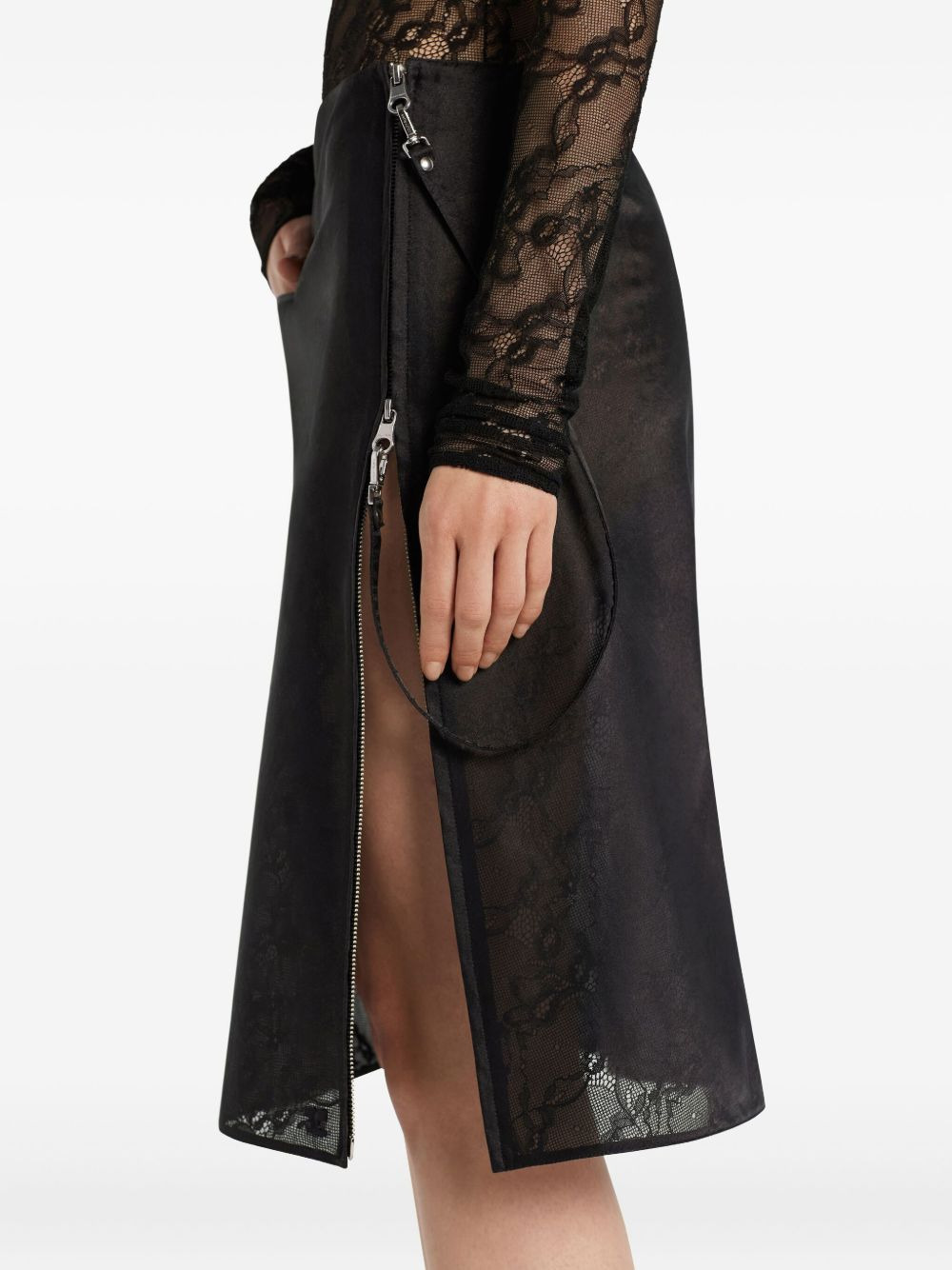 zippered A-line skirt - 6