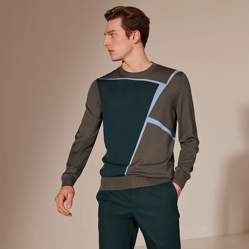 "Geometrie Variable" crewneck sweater - 1