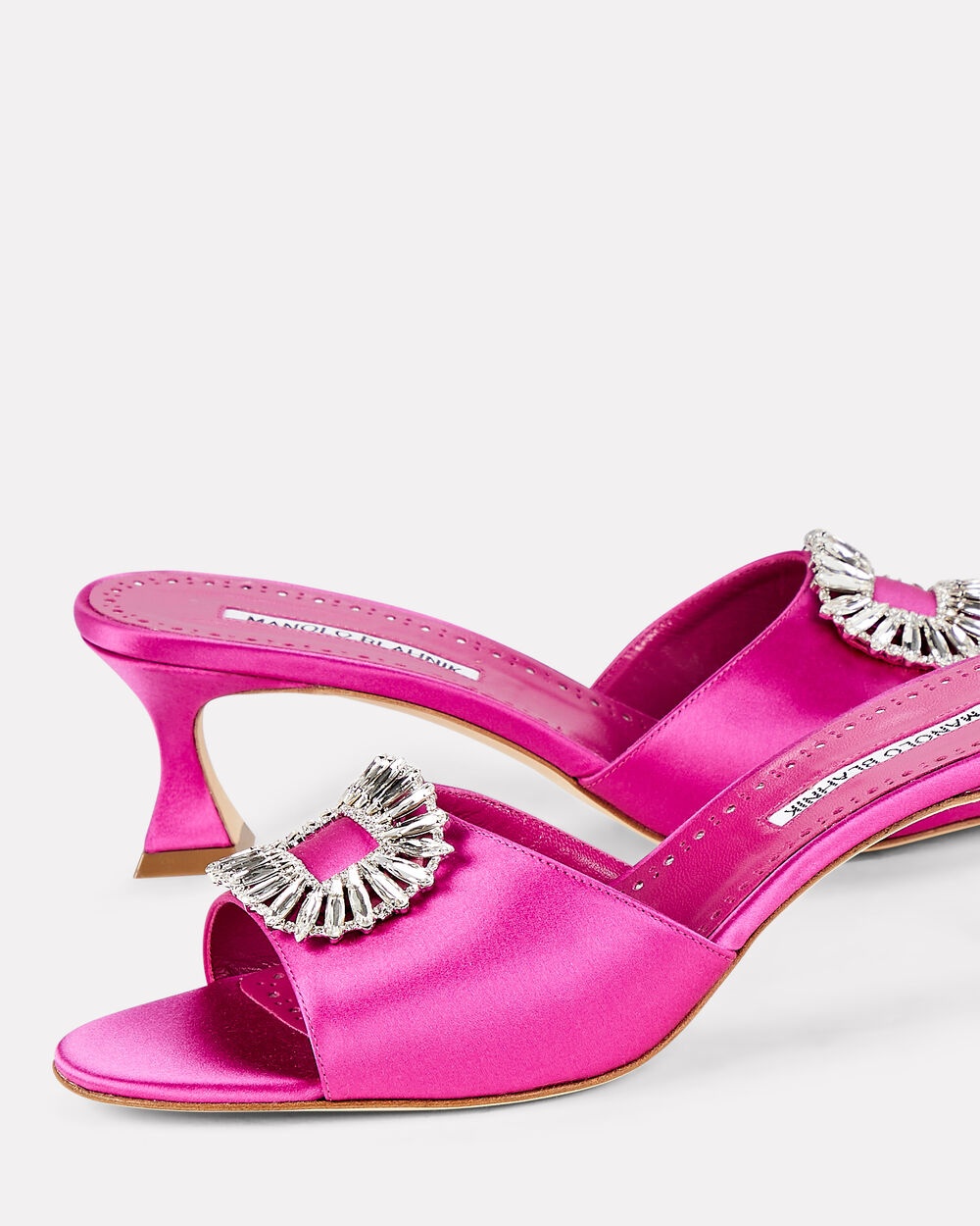 Laalita 50 Crystal Satin Mules - 4