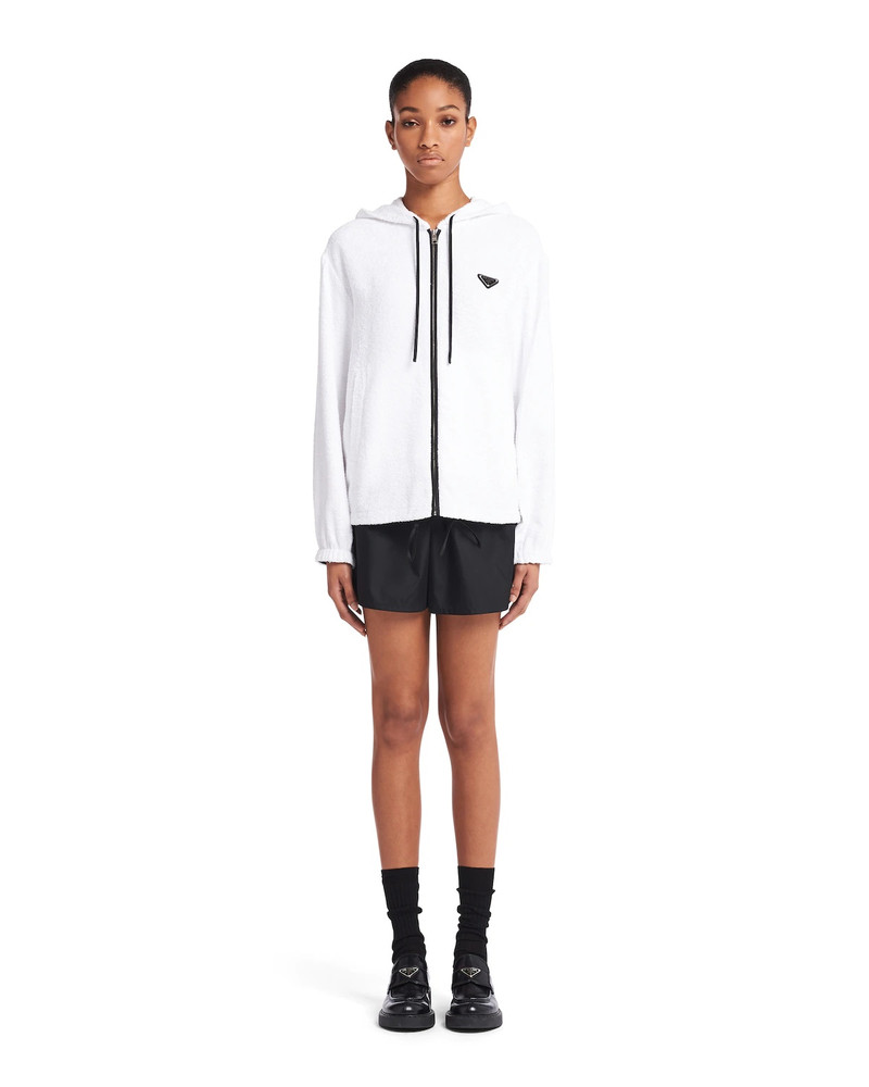 Prada Terry cloth hoodie outlook