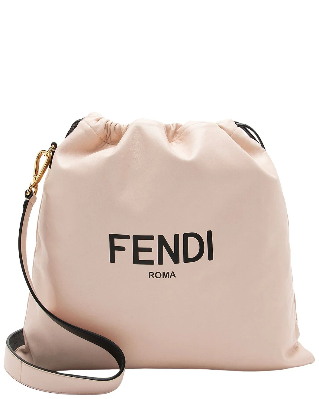 FENDI Pink Leather Drawstring Medium Shoulder Bag (Authentic Pre-Loved) - 1