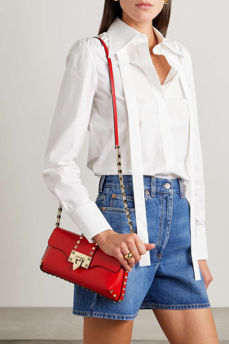 Valentino Rockstud leather shoulder bag outlook