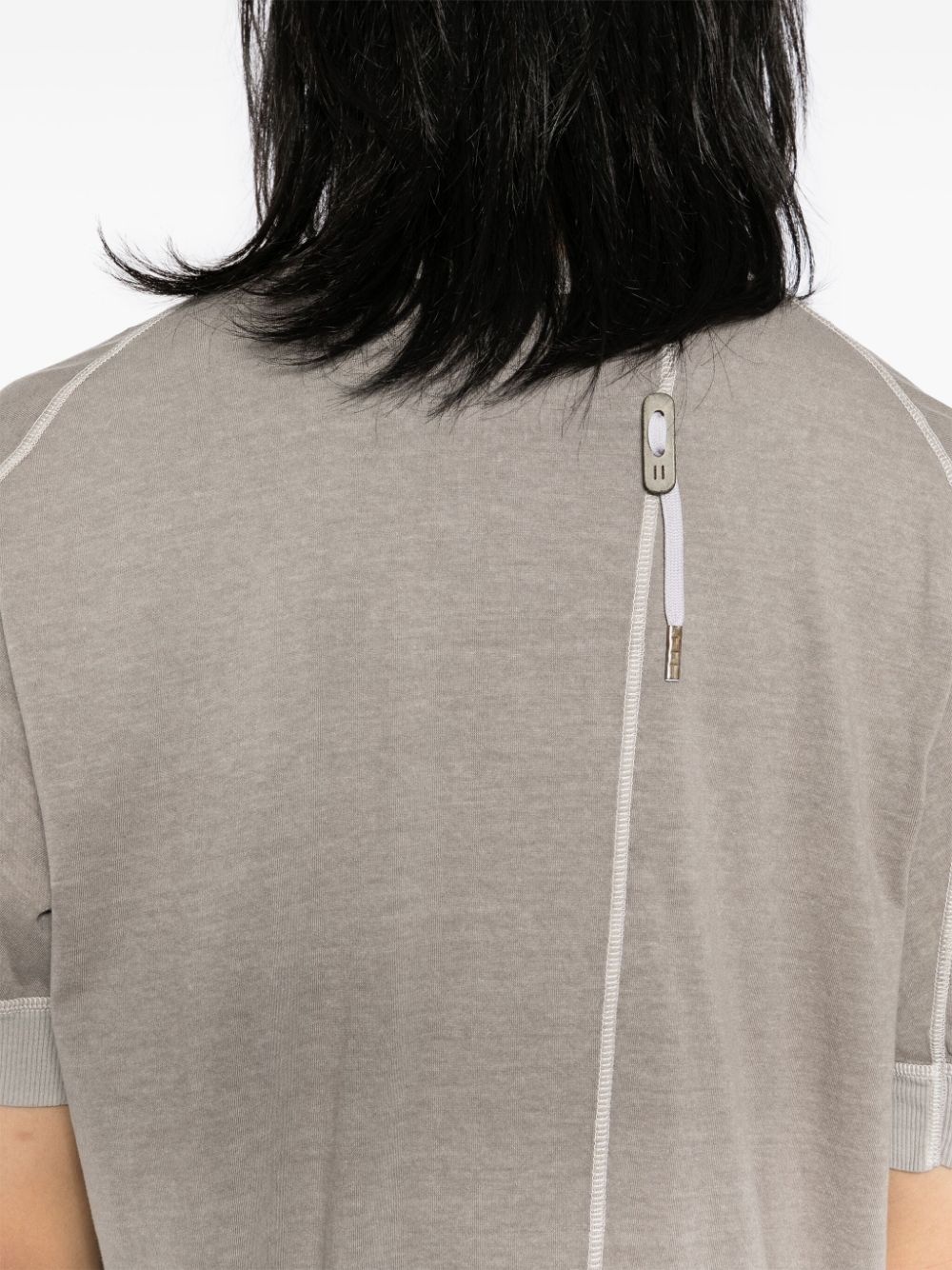 raw-cut hem cotton T-shirt - 4