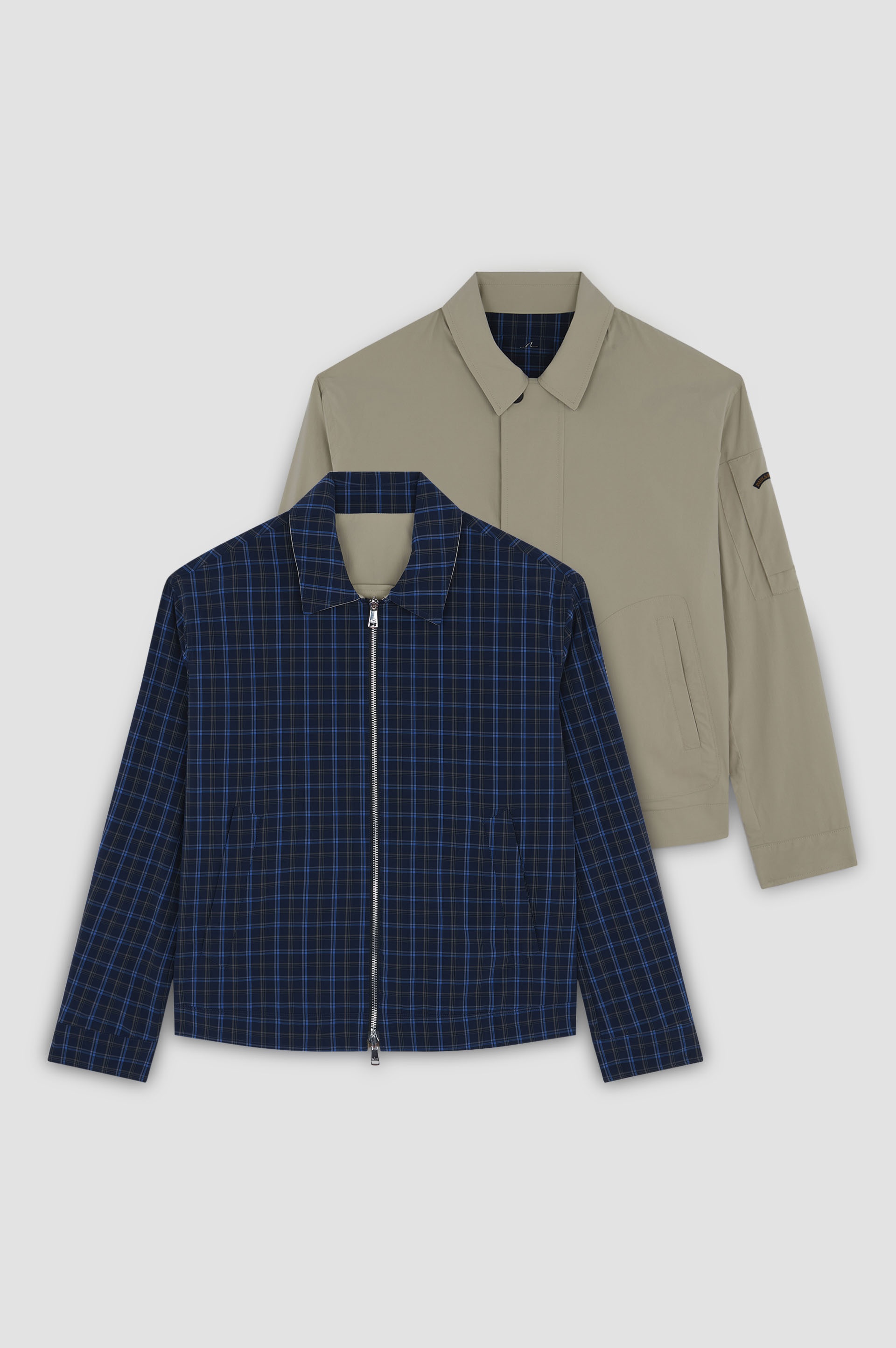 REVERSIBLE JACKET WITH PLAID PATTERN - 8