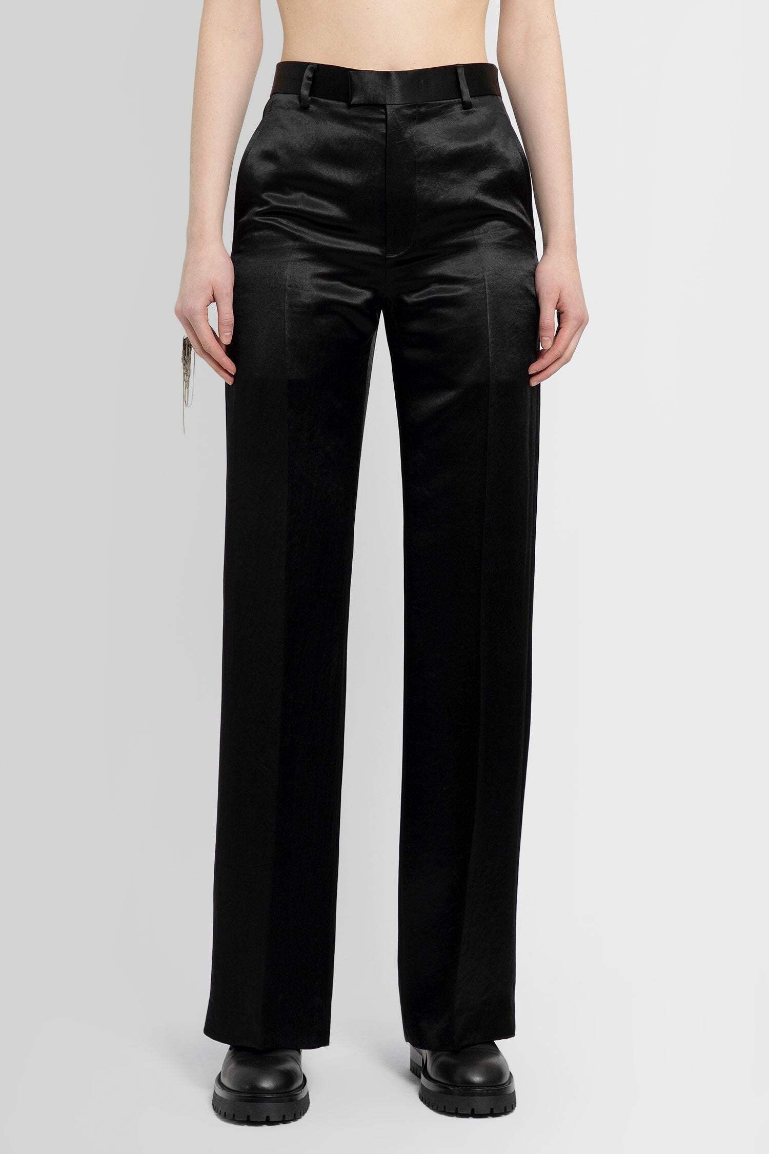 ANN DEMEULEMEESTER WOMAN BLACK TROUSERS - 2