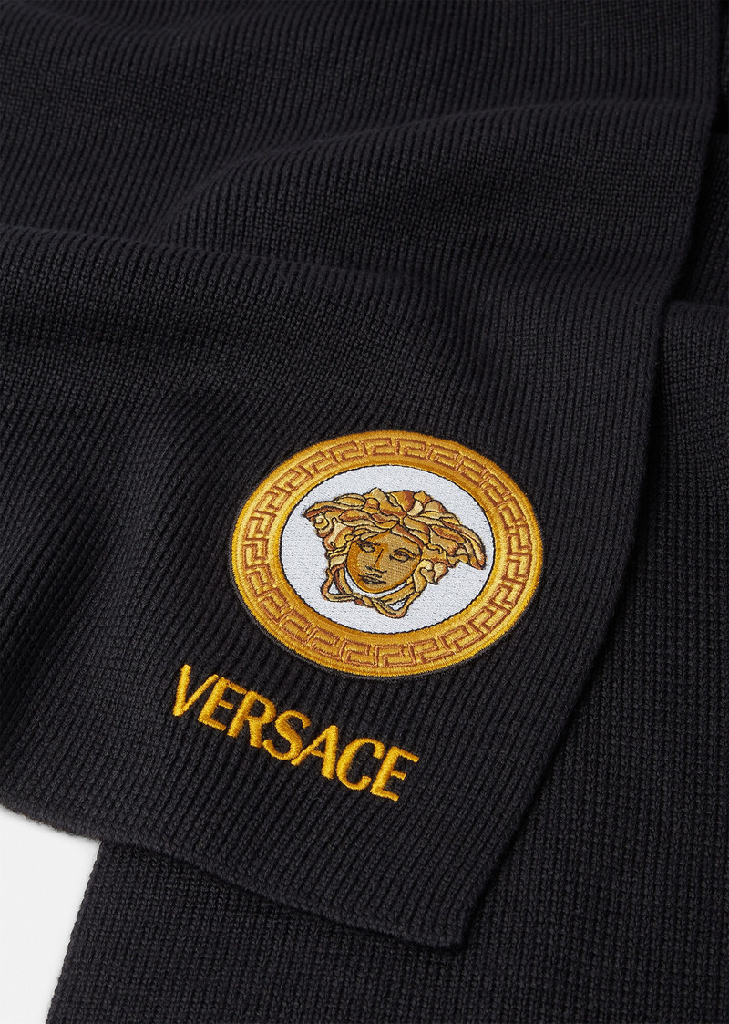 VERSACE Medusa Logo Knit Scarf outlook