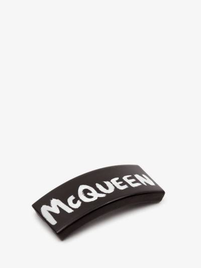 Alexander McQueen Mcqueen Graffiti Sneaker Charm in Black/white outlook