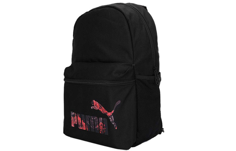 PUMA (WMNS) PUMA Floral Backpack 'Black Red' 078687-01 outlook