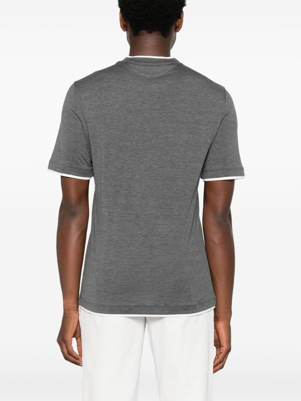 Brunello Cucinelli Men Silk Blend T-Shirt - 3