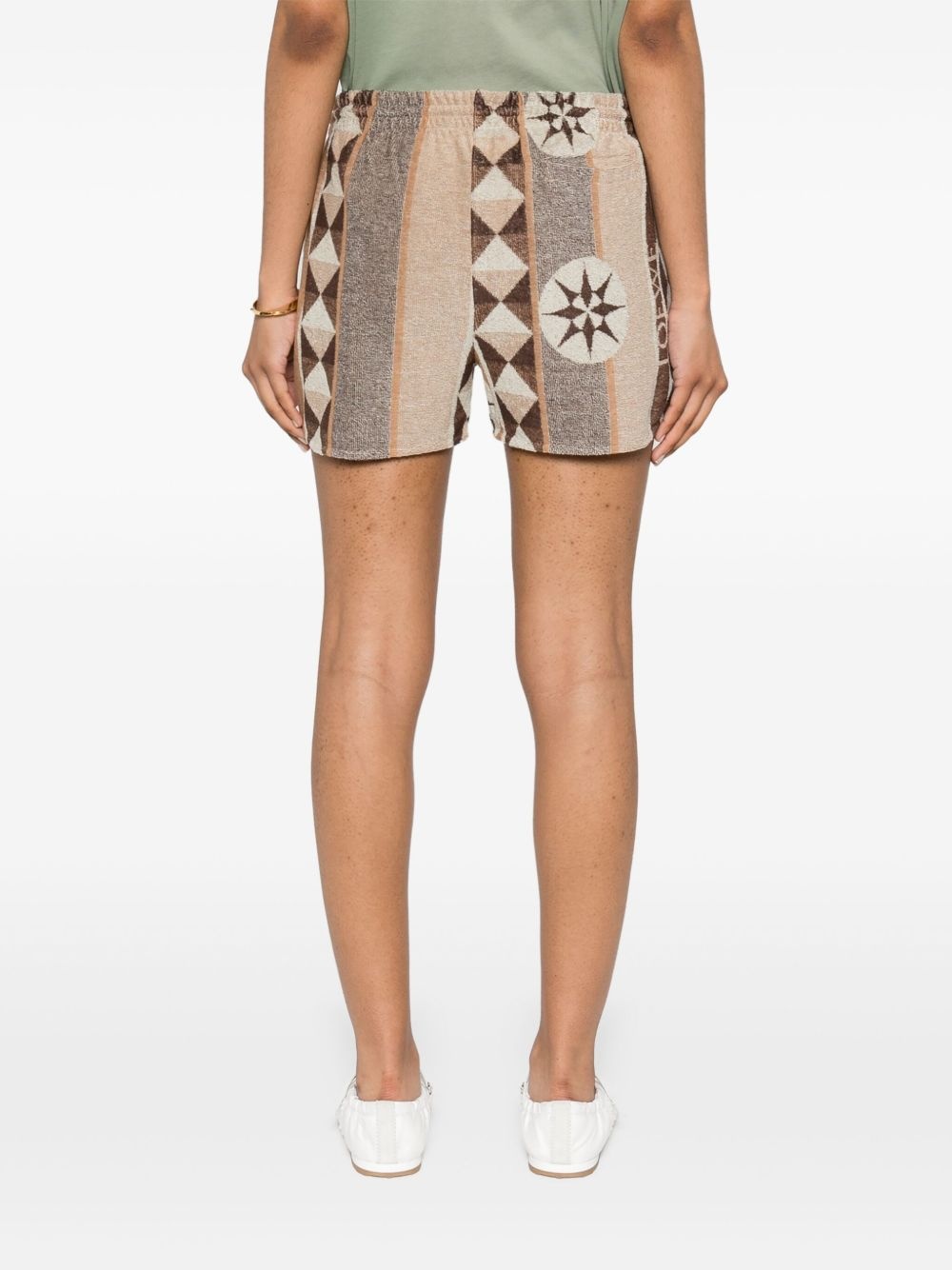 abstract-print shorts - 4