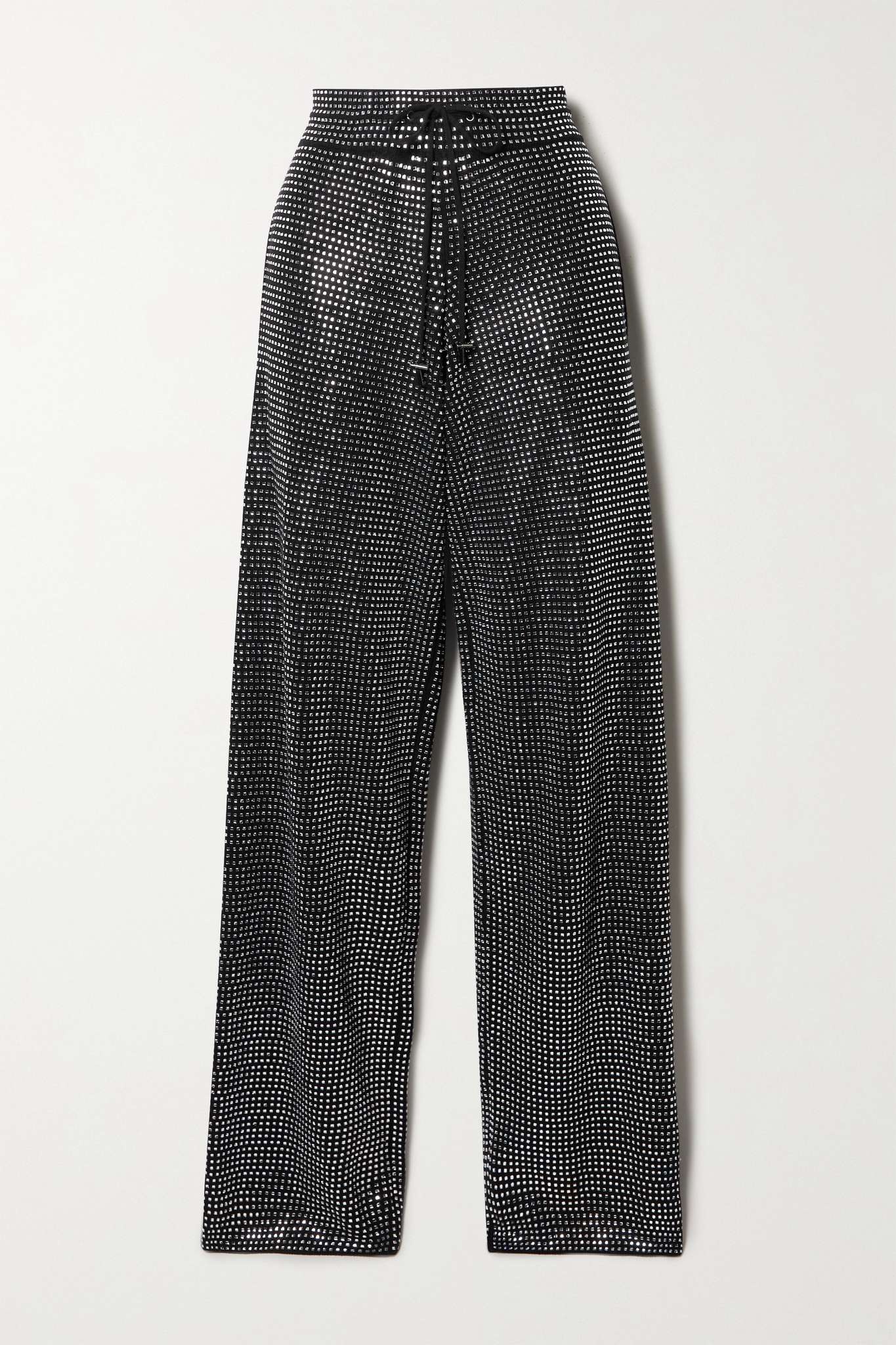 Crystal-embellished cashmere wide-leg pants - 1