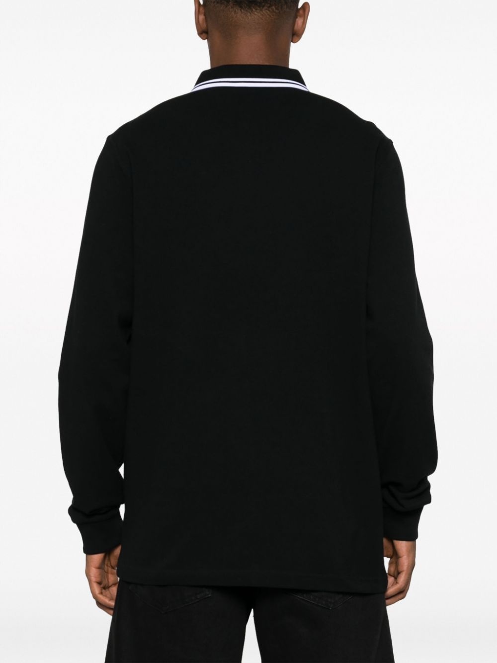 long-sleeved cotton polo shirt - 4