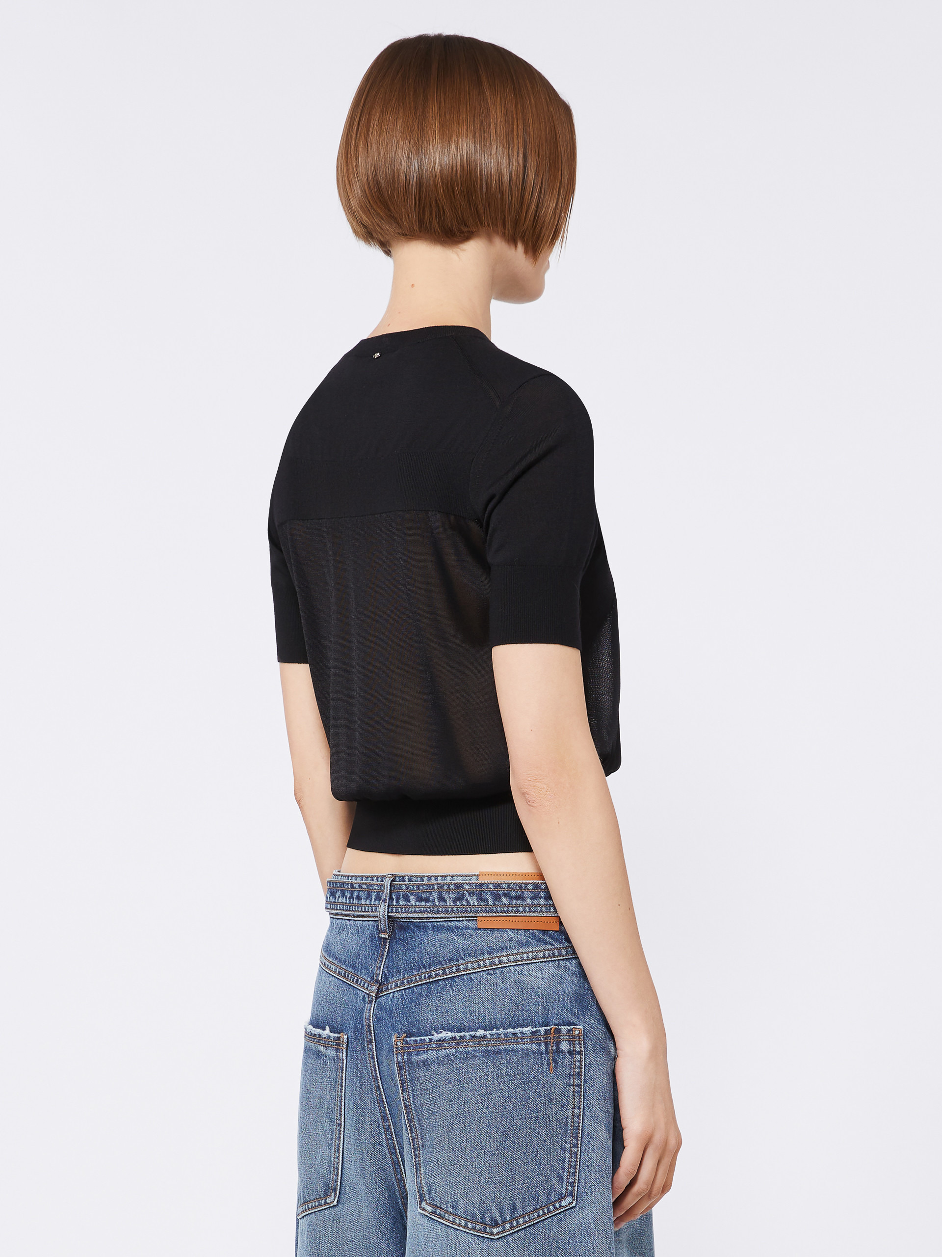 OKRA Bi-material short-sleeved jumper - 4