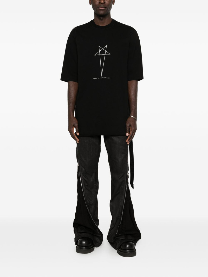 Rick Owens DRKSHDW star-print crew-neck T-shirt outlook
