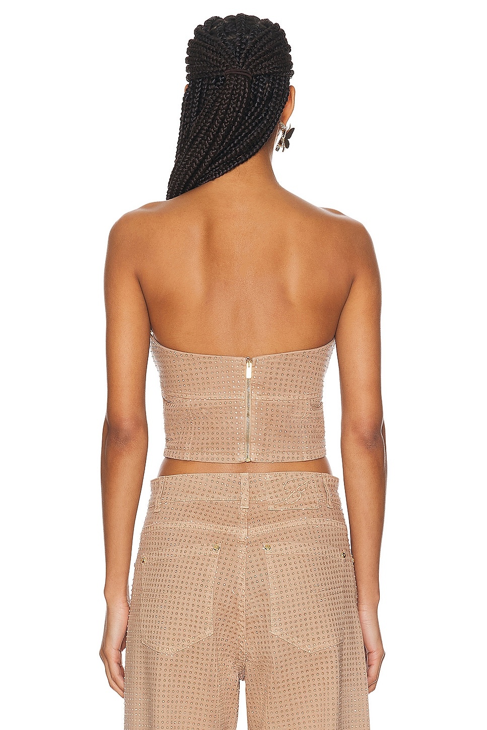 Bustier Top With Rhinestones - 3