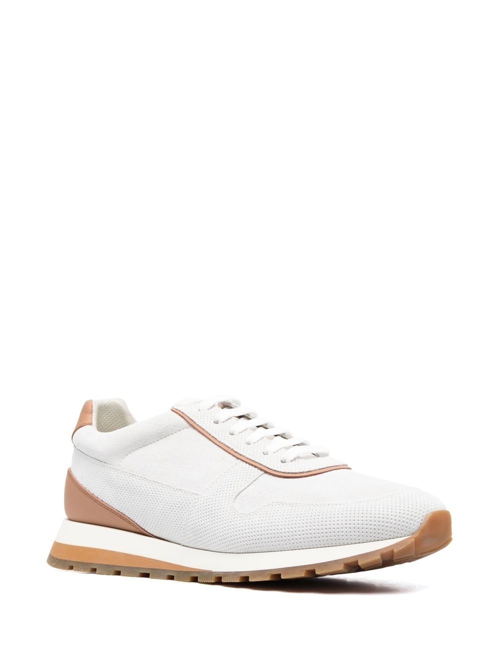 low-top panelled sneakers - 2