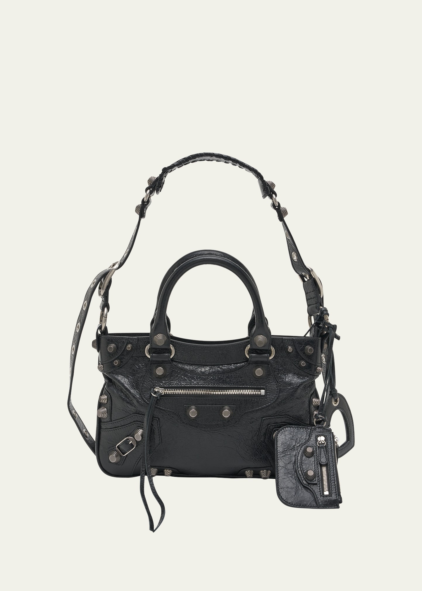 ayaBALENCIAGA LE CAGOLE MEDIUM レア品 Le Cagole Medium leather tote bag in black - Balenciaga