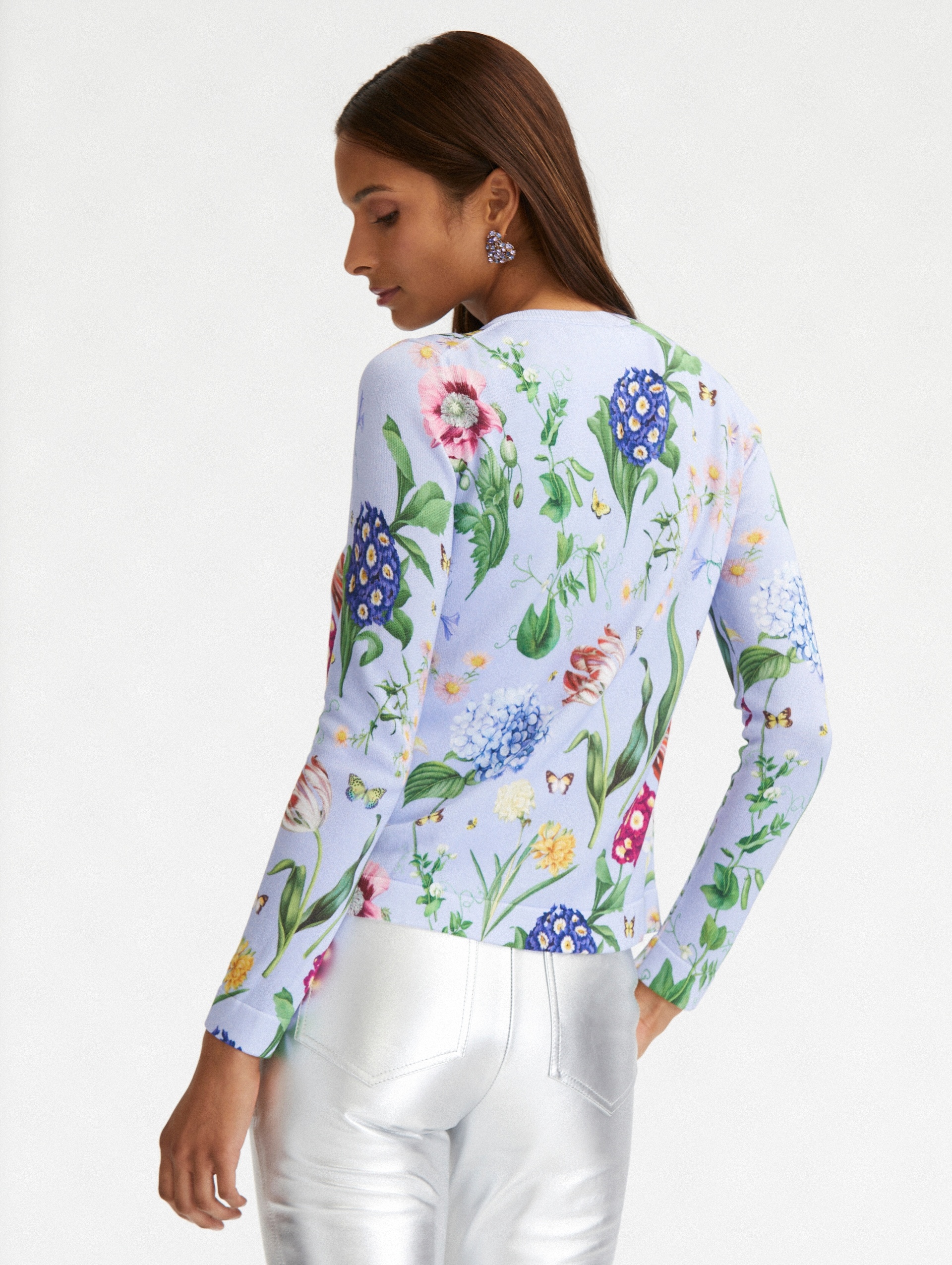 MULTI FLORAL PRINTED CARDIGAN - 4