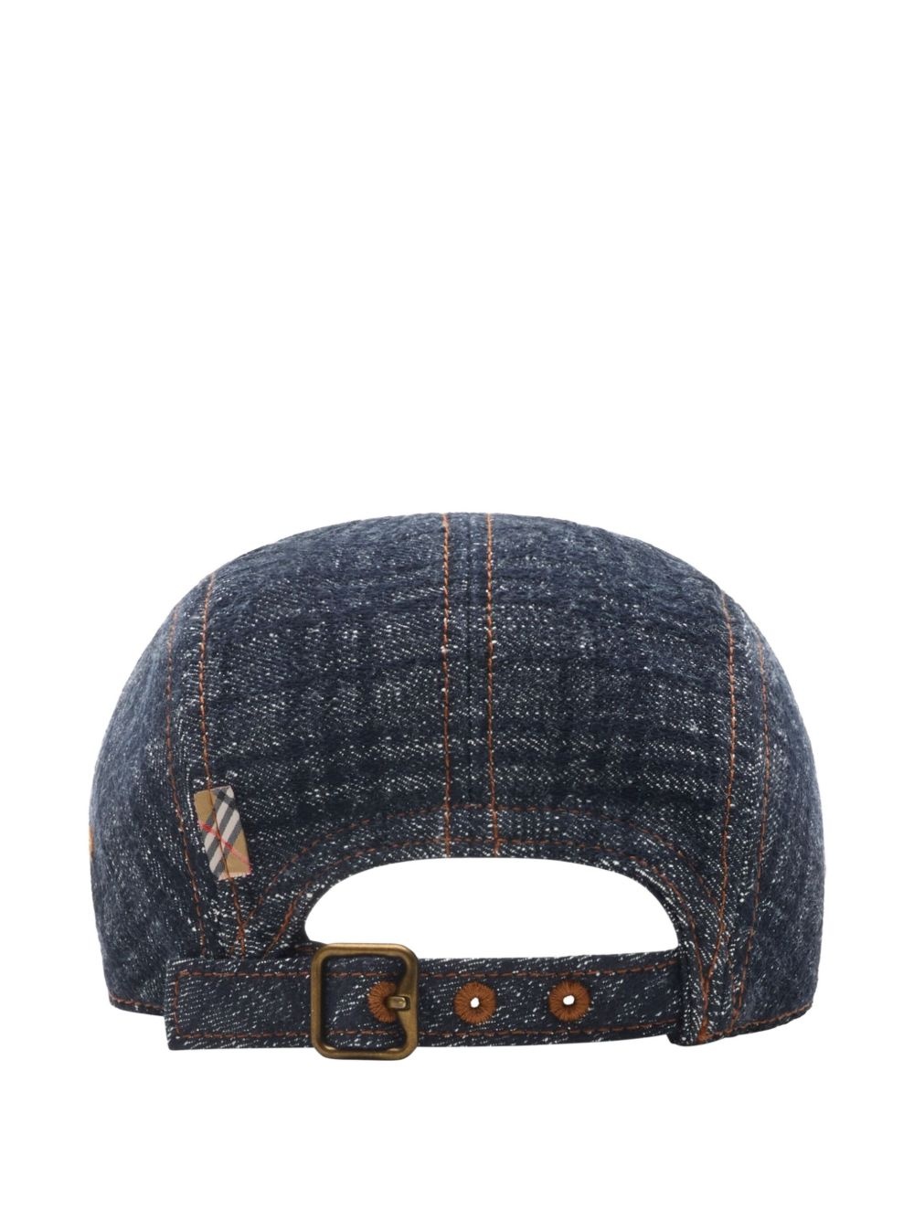 check denim cap - 3