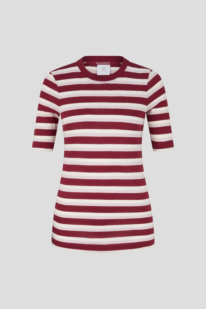 Rabea Knitted top in Bordeaux/Off-white - 1