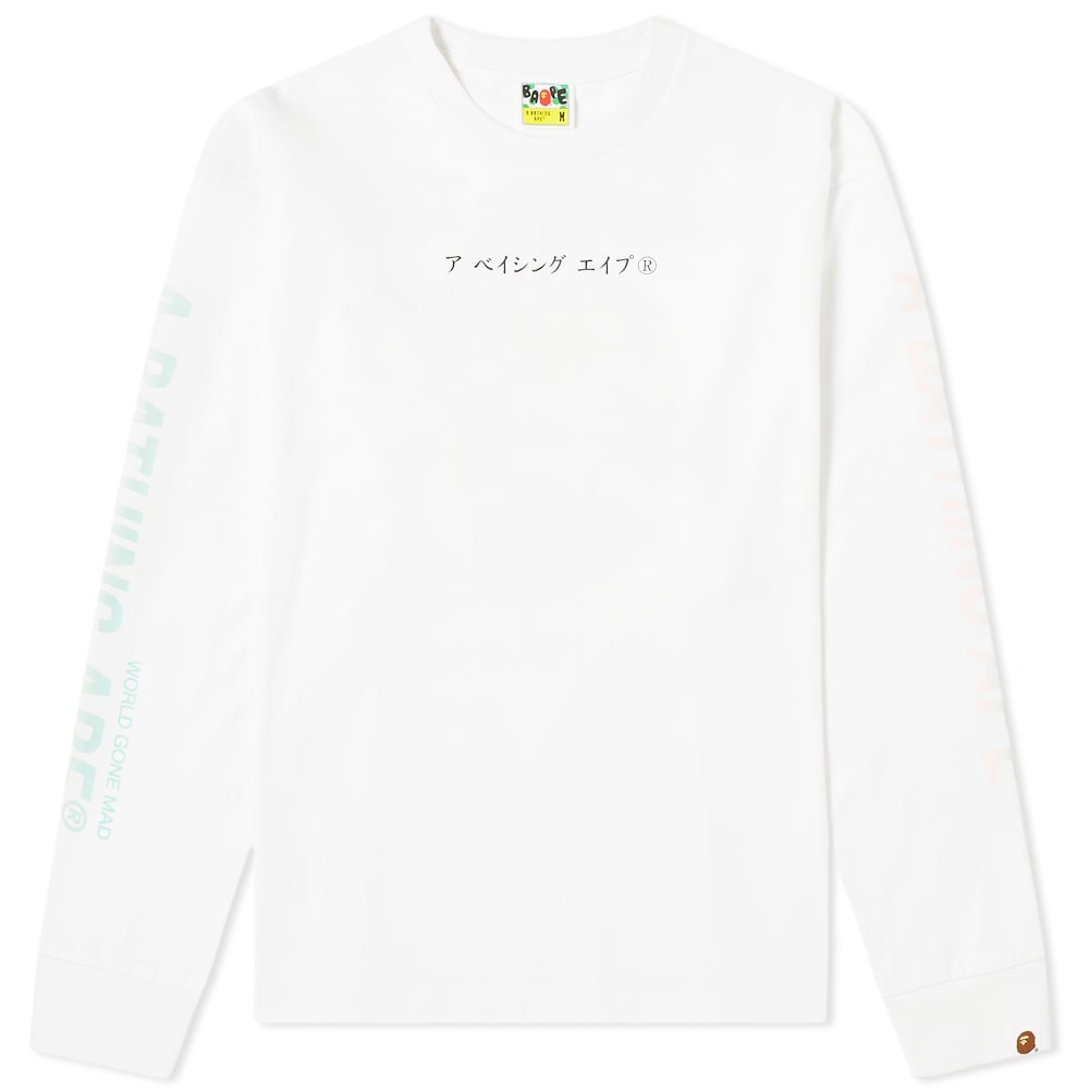 A Bathing Ape Long Sleeve Japanese Culture Souvenir Relaxed Tee - 1