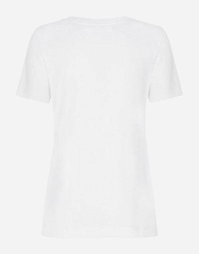 Dolce & Gabbana Jersey T-shirt with DG logo patch outlook