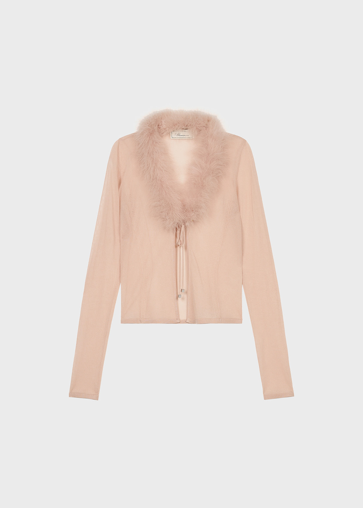 CARDIGAN WITH FEATHER DETAIL - 1