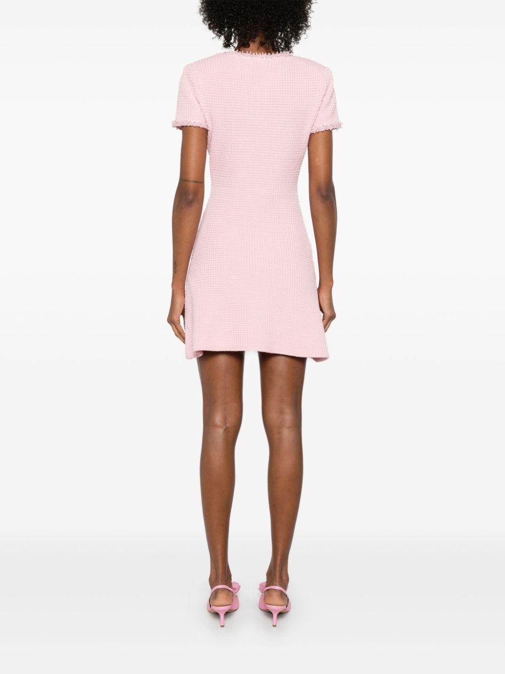 textured-knit mini dress - 4