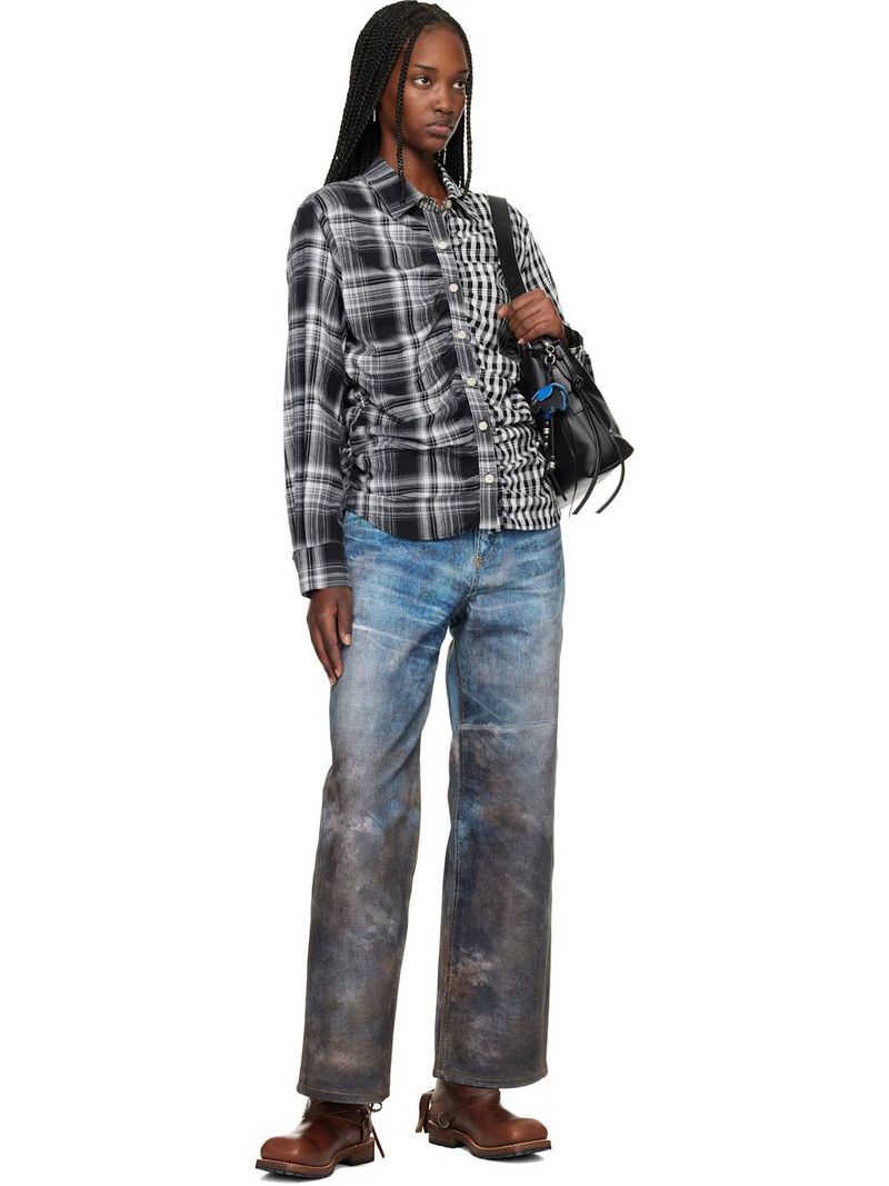 Andersson Bell Black Shirred Check Shirt outlook