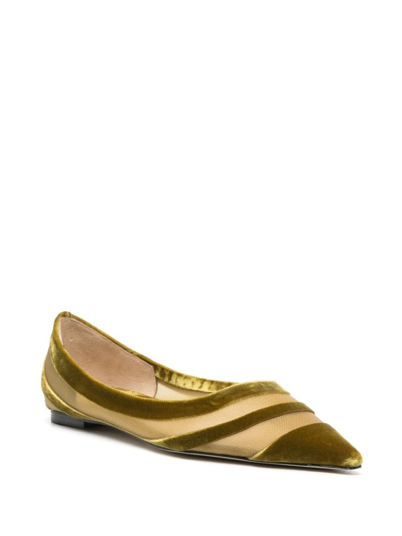 JIMMY CHOO Love flocked tulle ballet pumps outlook