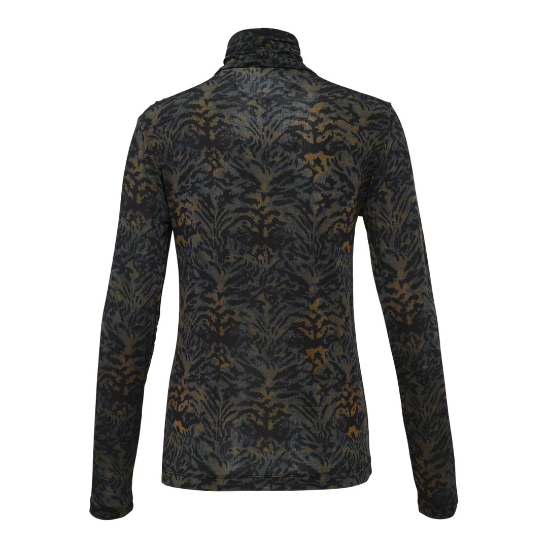 Aurelia Jersey Long Sleeve Turtleneck Top - 2