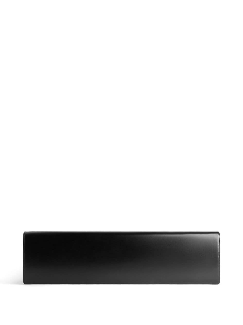 Maxi BB-embellished leather clutch - 2