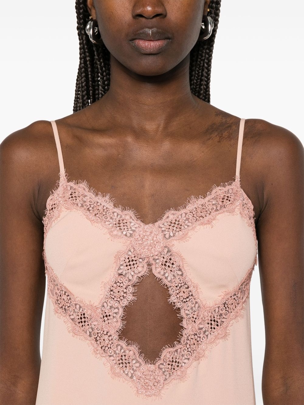 lace-detail mini dress - 5
