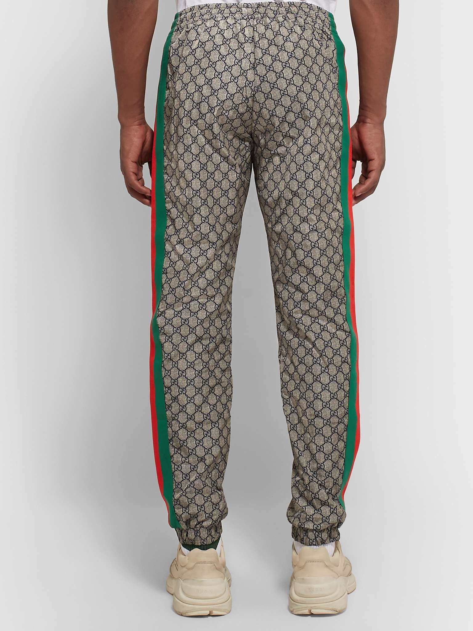 Webbing-Trimmed Logo-Print Shell Drawstring Trousers - 5