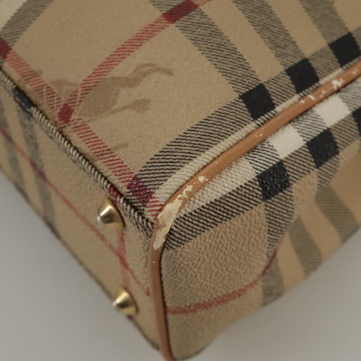 Burberry Nova Check Shoulder Bag Pvc Beige Gold - 15