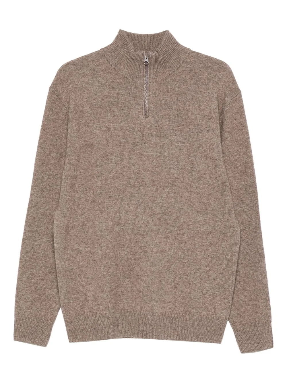 zip knit troyer pullover - 1