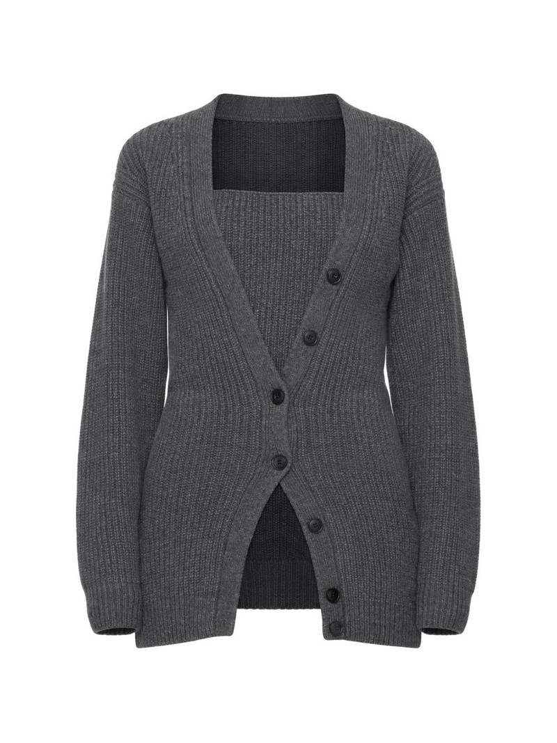 Alexander Wang button square-neck cardigan outlook