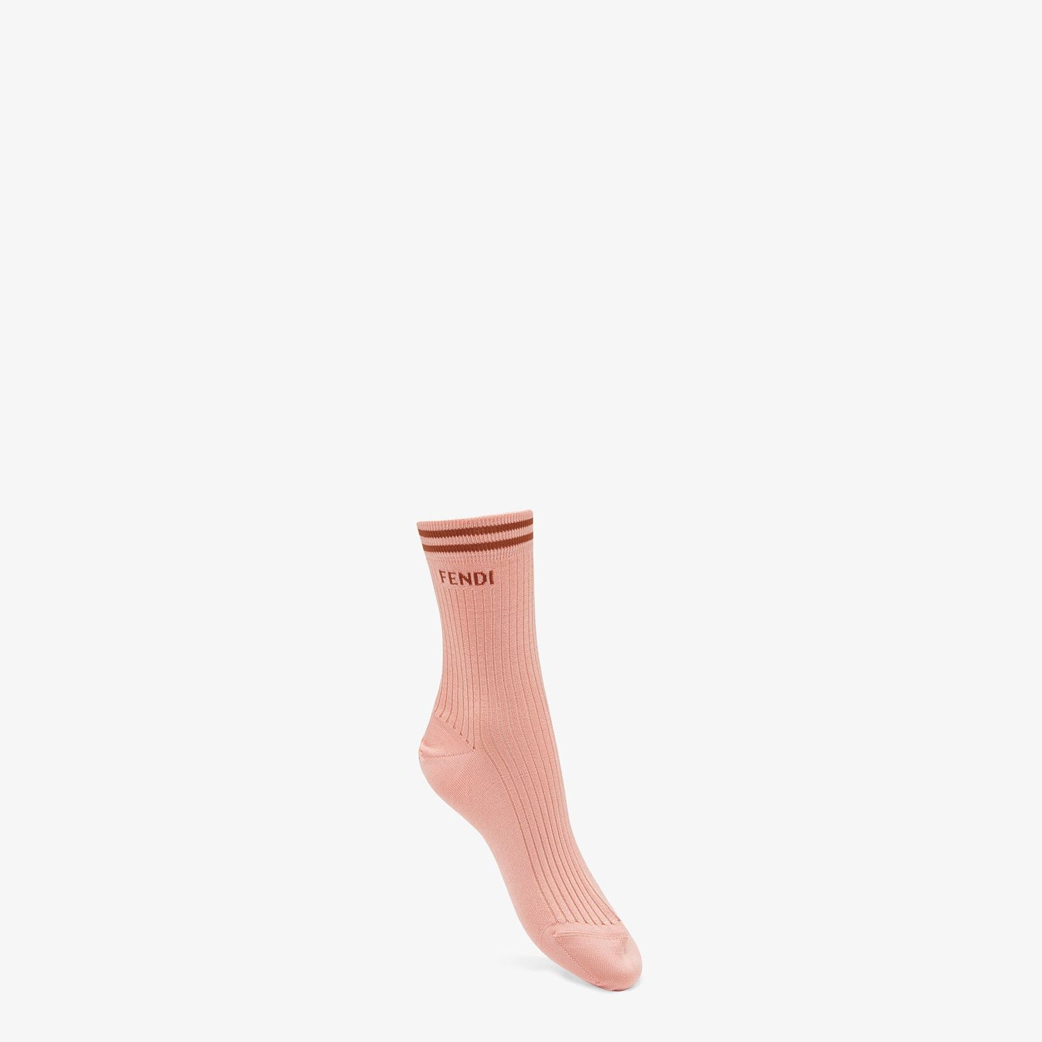 Pink knitted socks - 1