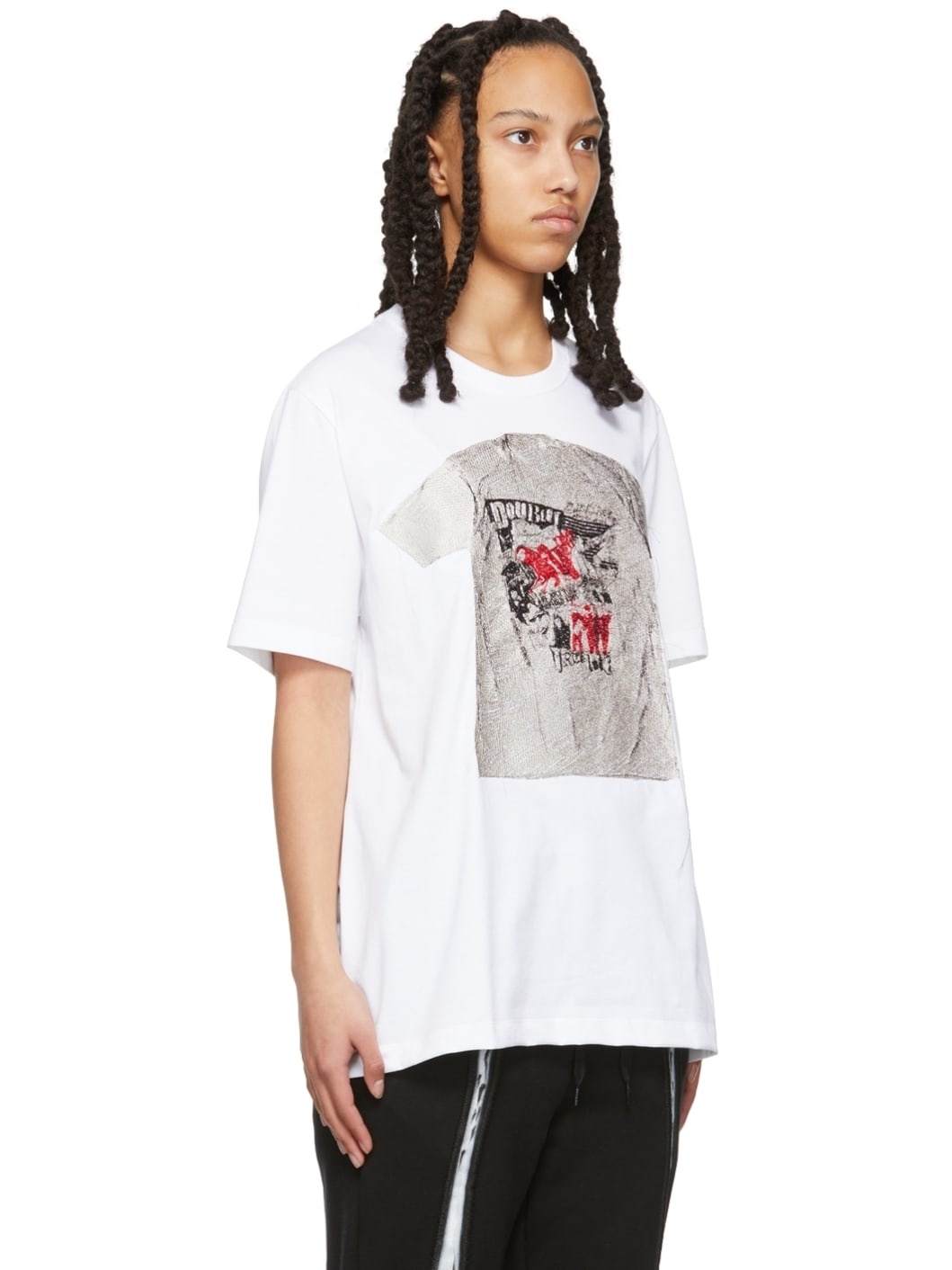 White Photo Stitch T-Shirt - 2