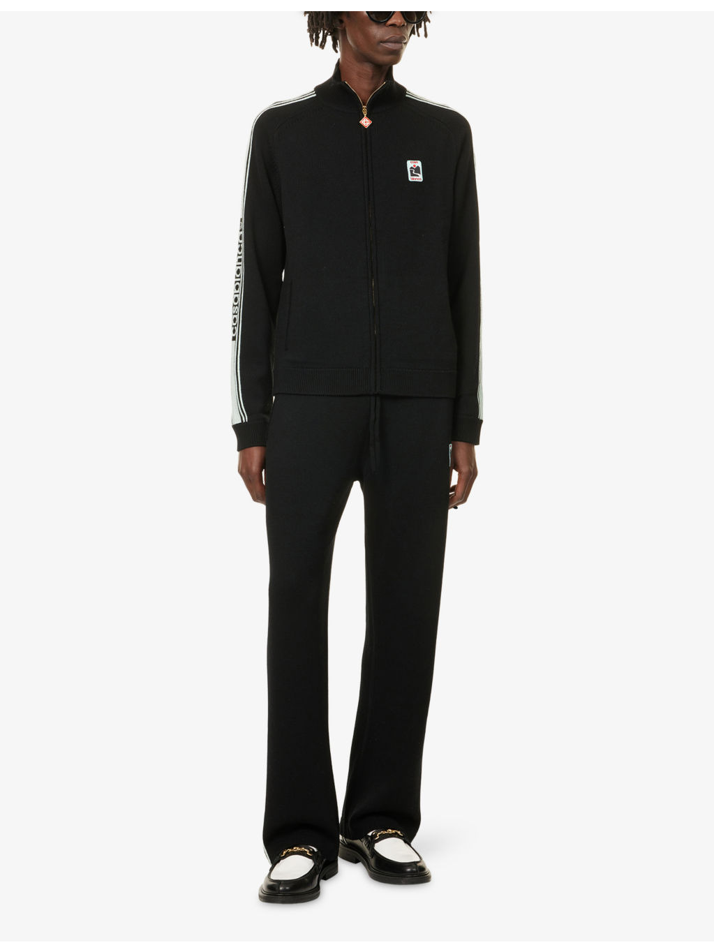 Striped Straight-Leg Wool-Knit Jogging Bottoms - 2
