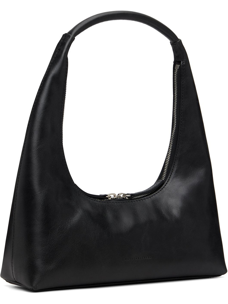 MARGESHERWOOD Black Leather Shoulder Bag outlook