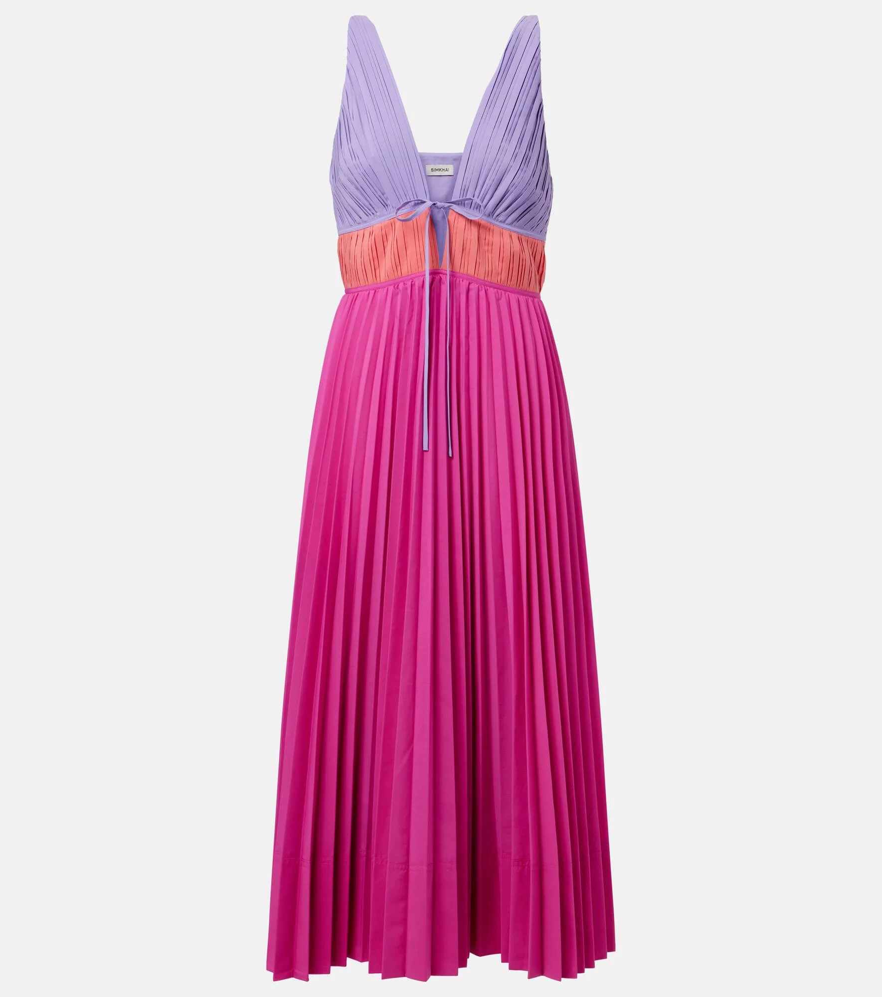 Stephanie pleated poplin midi dress - 1