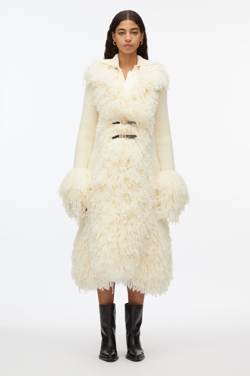 Boucle Fringe Knit Coat 1