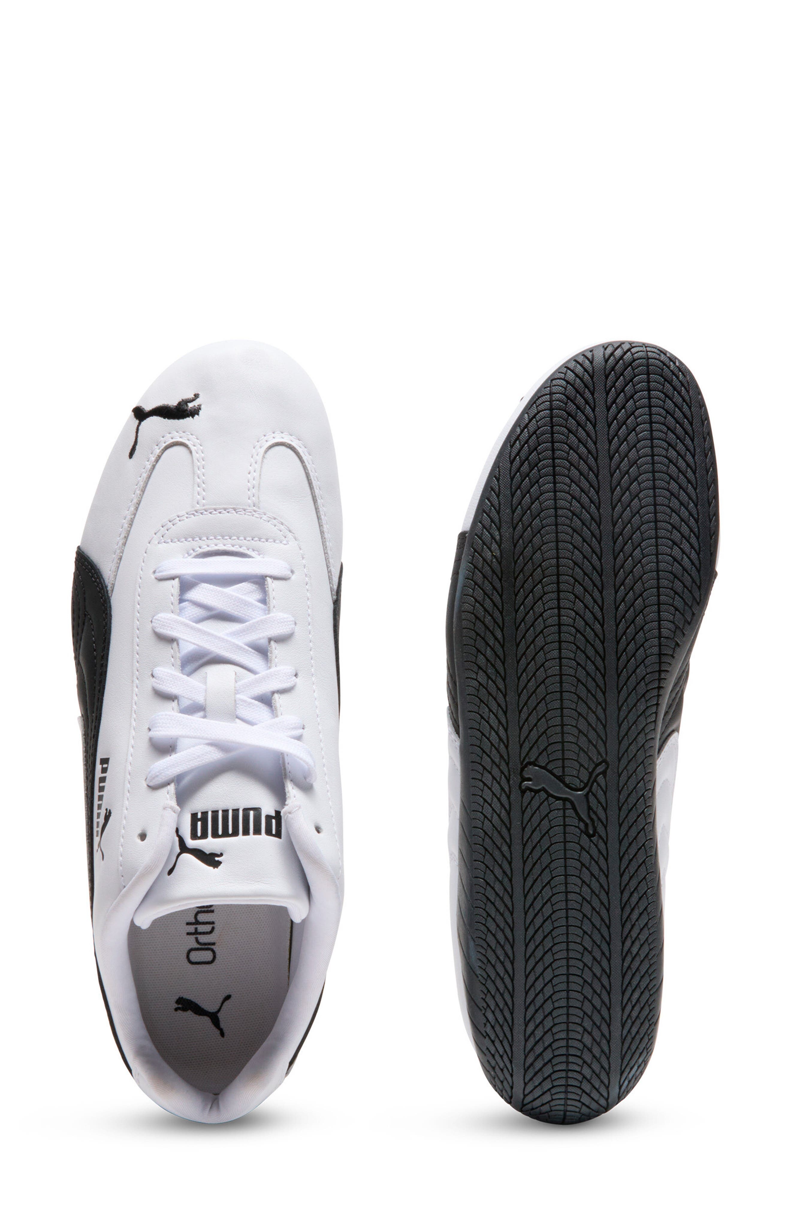 PUMA Speedcat Full Leather Sneaker in Puma White/Puma Black at Nordstrom - 6