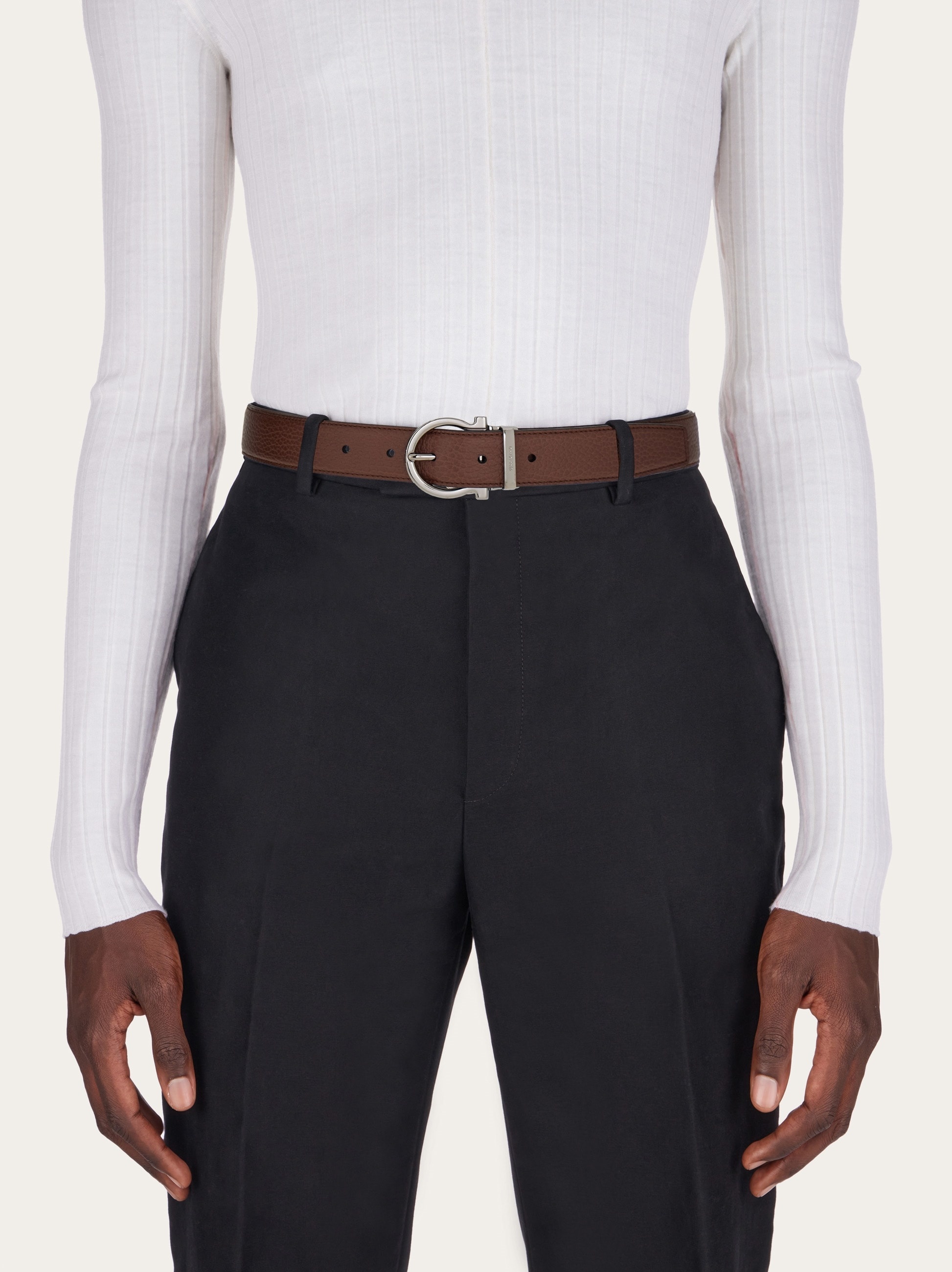 Reversible and adjustable Gancini belt - 4