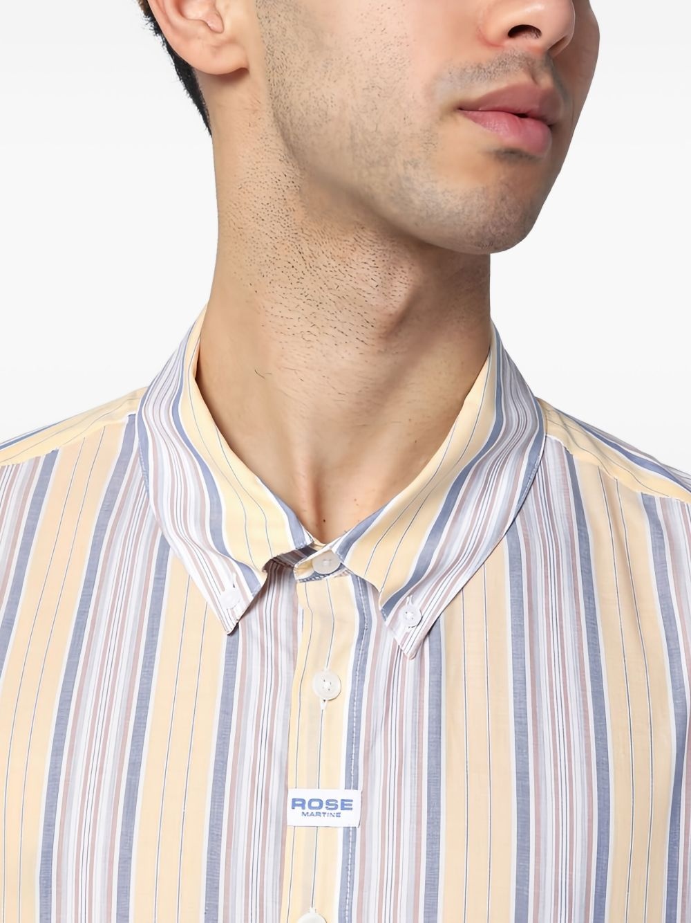 striped short-sleeve shirt - 5